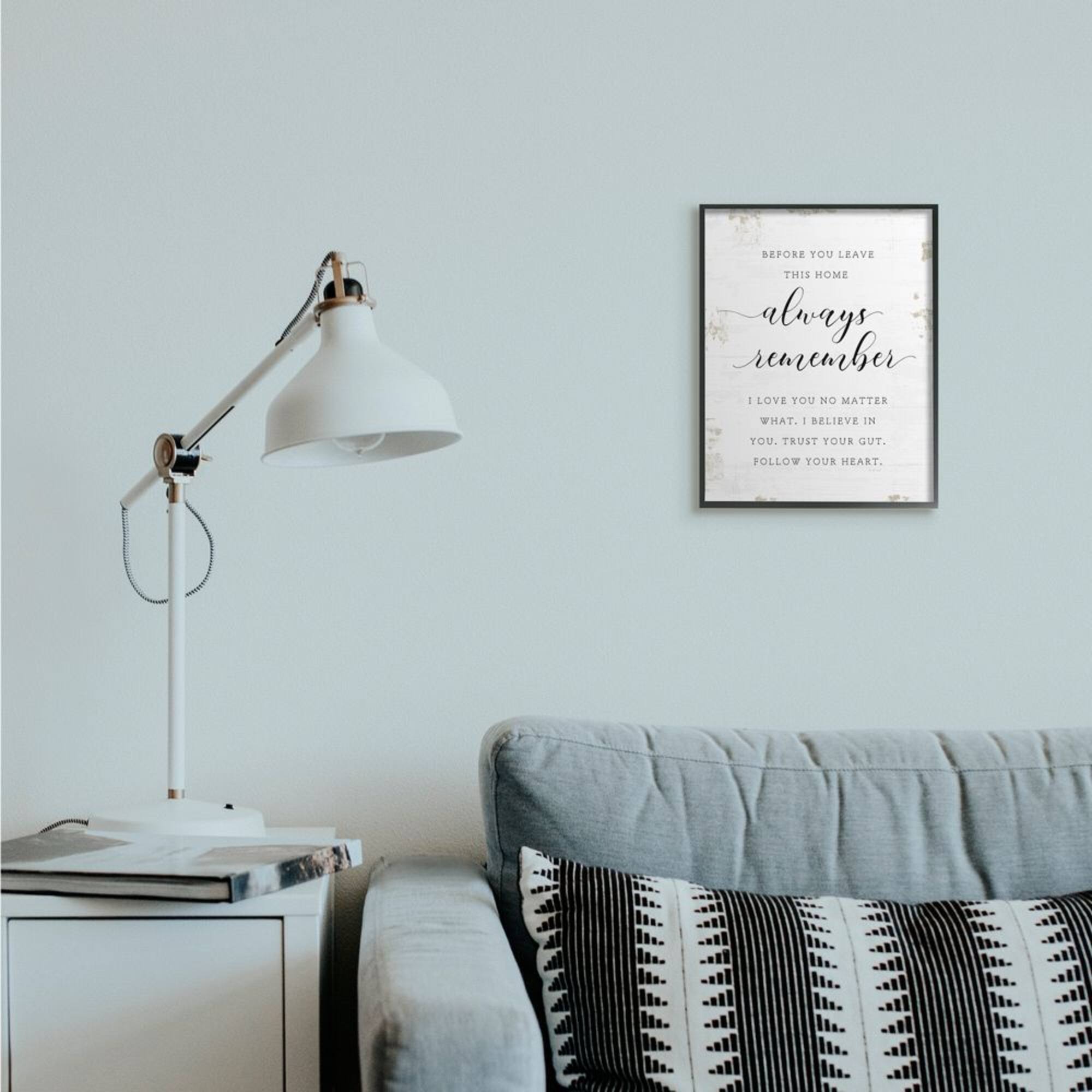 Stupell Industries Always Follow Your Heart Phrase Country Home Charm Framed Wall Art